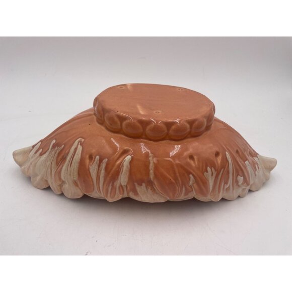 MCM Tan & White Ceramic Scalloped Edge Bowl - Picture 4 of 7